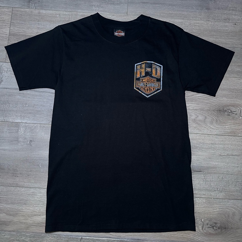 Harley Davidson Black Orange Logo Shirt